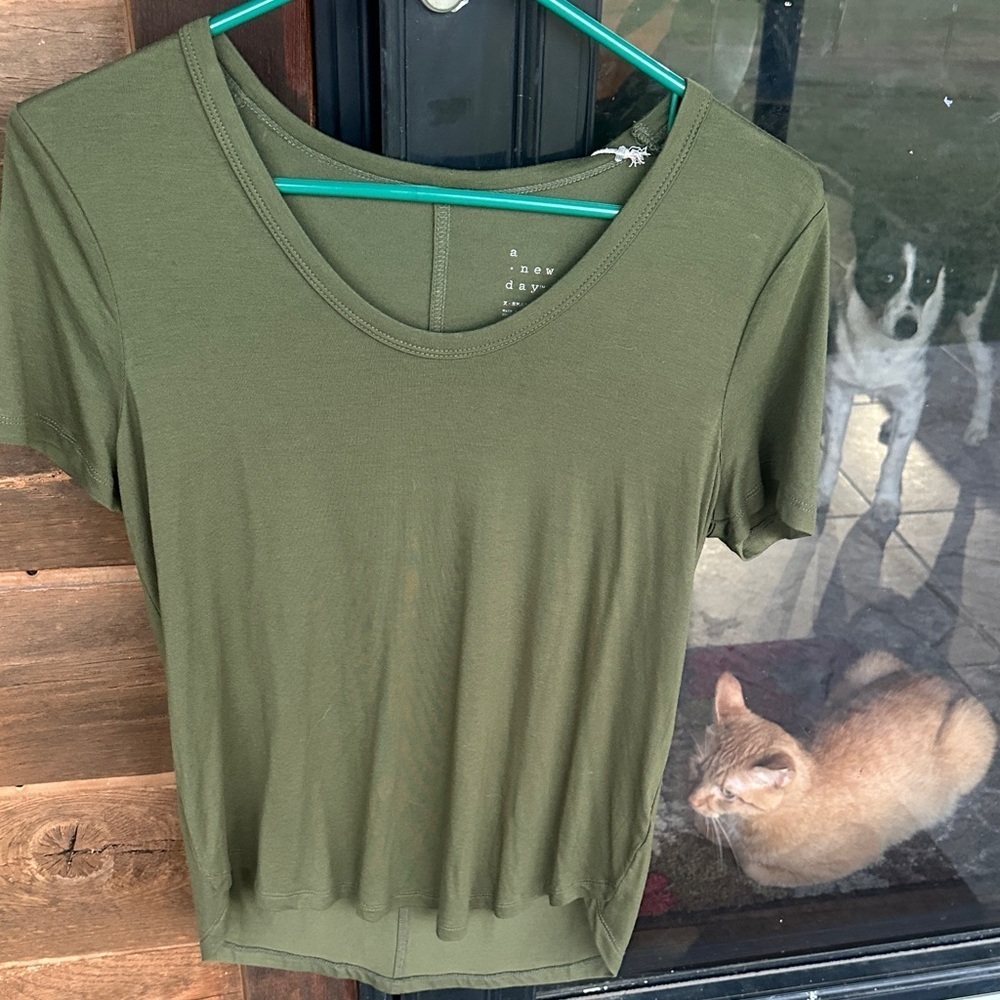 a new day Olive Green Short Sleeve Top - Picture 7 of 8